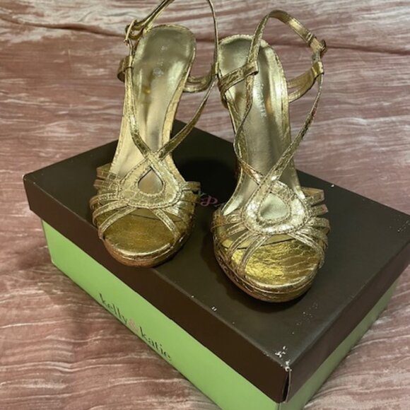 Sparkly Gold Heels - Picture 3 of 4